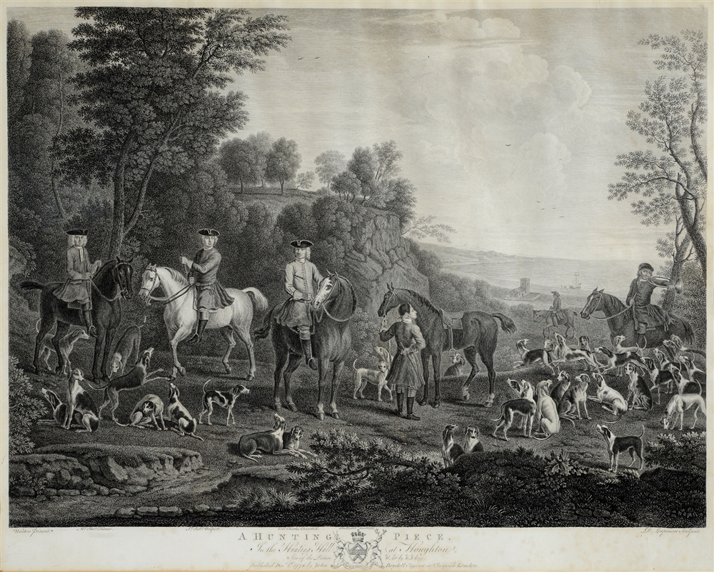 AFTER BOYDELL 'A Hunting Piece', black and white engravings, 47 x 59cm