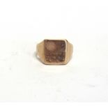 A SIGNET RING unmarked, tests as 18 carat gold, 10g gross