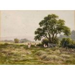 HARRISON SMYTHE (BRITISH, LATE 19TH / EARLY 20TH CENTURY) Hay-making, watercolour and gouache,