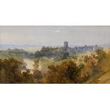 EDWARD RICHARDSON (BRITISH, 1810-1874) Landscape with distant castle, watercolour and pencil,