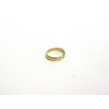 A POSEY RING indistinct makers mark only, possibly G.S., inscription indistinct, 3.9g gross.