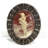 BERNARD CUZNER, A 19TH SHELL CAMEO mounted in a later silver mount by Bernard Cuzner, unmarked,