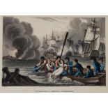 M. DUBOURG AFTER WILLIAM HEATH 'Anecdote at the Battle of Trafalgar', hand-coloured print, published