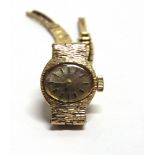 ROTARY, A LAY'S 9 CARAT GOLD BRACELET WATCH 12g gross excluding movement, cased