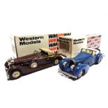 [WHITE METAL]. TWO 1/43 SCALE WESTERN MODELS CARS comprising a No.WMS16, 1935 Bugatti T46 5.3