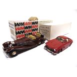 [WHITE METAL]. TWO 1/43 SCALE WESTERN MODELS CARS comprising a No.WMS1, 1938 Mercedes-Benz Type 540K