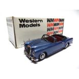 [WHITE METAL]. A 1/43 SCALE TOP MARQUES 1966 ALVIS TF 21 CONVERTIBLE metallic blue, mint, with