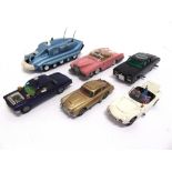 SIX CORGI & DINKY T.V. & FILM-RELATED DIECAST MODEL VEHICLES circa 1960s, variable condition,