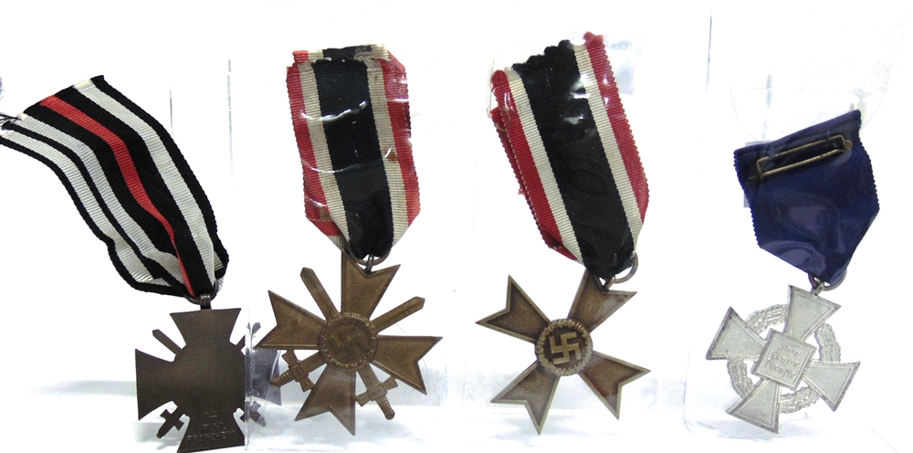 A SECOND WORLD WAR GERMAN THIRD REICH GROUP OF FOUR MEDALS comprising a Hindenberg Cross, with - Image 2 of 2