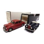 [WHITE METAL]. TWO MODEL CARS comprising a Western Models No.WMS12, 1953 M.G. TF Midget, dark