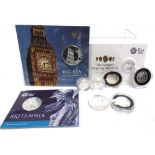 GREAT BRITAIN - ELIZABETH II, ASSORTED SILVER comprising a one hundred pounds 'Big Ben', 2015;