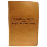 A GREAT WAR BRITISH ROYAL FLYING CORPS TECHNICAL NOTES BOOK for His Majesty's Stationery Office,