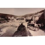 POSTCARDS - CORNWALL Approximately 210 cards, including real photographic views of Port Gaverne (