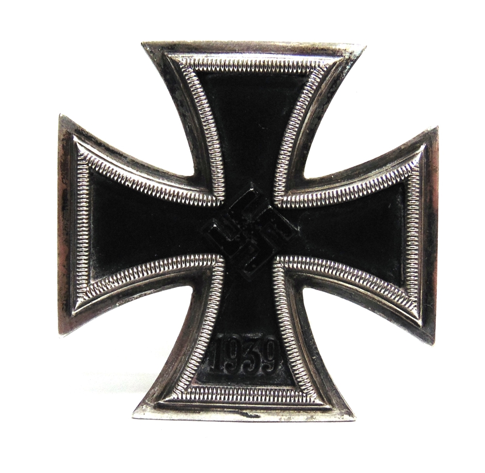 A GERMAN THIRD REICH IRON CROSS FIRST CLASS 1939 by Steinhauer & Luck of Ludenscheid, double - Image 2 of 3