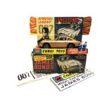 A CORGI NO.261, JAMES BOND ASTON MARTIN D.B.5 gold, excellent condition, complete with three