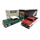 [WHITE METAL]. TWO 1/43 SCALE WESTERN MODELS CARS comprising a No.WMS46Y, 1959 Ford Galaxie, green