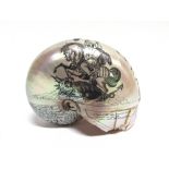 A MID 19TH CENTURY ENGRAVED NAUTILUS SHELL commemorating the appointment of William Preston as