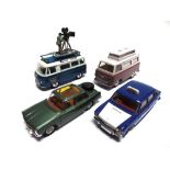 FOUR DIECAST MODEL VEHICLES comprising a Corgi No.479, Commer 2500 Series Mobile Camera Van '