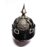 AN IMPERIAL GERMAN ENLISTED MAN'S PICKLEHAUBE of regulation pattern, bearing a silver Wurttemburg