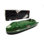 [WHITE METAL]. A 1/43 SCALE WESTERN MODELS NO.WMS38, 1939 M.G. EX 135 RECORD CAR green, mint,