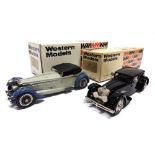 [WHITE METAL]. TWO 1/43 SCALE WESTERN MODELS CARS comprising a No.WMS22, 1932 Bucciali Tav 16 '