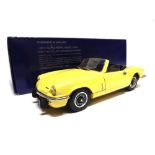 [WHITE METAL]. A 1/24 SCALE WESTERN MODELS (SPIELWAREN DANHAUSEN) TRIUMPH SPITFIRE yellow, mint,