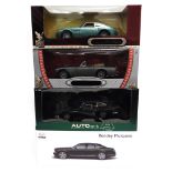 FOUR 1/18 SCALE DIECAST MODEL CARS comprising a Rastar No.RAT43800, Bentley Mulsanne, metallic