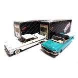 [WHITE METAL]. TWO 1/43 SCALE WESTERN MODELS CARS comprising a No.WMS60, 1959 Desoto Adventurer,