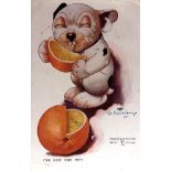 POSTCARDS - ASSORTED Approximately 95 cards, including artist-drawn Bonzo (5), Felix (1), and