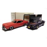 [WHITE METAL]. TWO 1/43 SCALE MODEL CARS comprising a Toys for Collectors 1970 Oldsmobile 442,