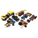 EIGHT CORGI FARM VEHICLES & IMPLEMENTS circa 1960s, variable condition, most good or better, all