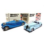 [WHITE METAL]. TWO 1/43 SCALE WESTERN MODELS CARS comprising a No.WMS33, 1938 Alfa Romeo 8C 2900B