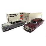 [WHITE METAL]. TWO 1/43 SCALE WESTERN MODELS CARS comprising a Kim's Classics No.2, Cadillac