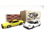 [WHITE METAL]. TWO 1/43 SCALE MODEL CARS comprising a Western Models No.WP104X, 1981 Lotus Esprit