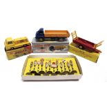 ASSORTED DINKY TOYS comprising a No.922, Big Bedford Lorry, blue and dark yellow, with yellow