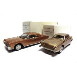[WHITE METAL]. TWO 1/43 SCALE WESTERN MODELS CARS comprising a Mini Marque 1963 Lincoln Continental,