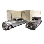 [WHITE METAL]. TWO 1/43 SCALE MODEL CARS comprising a F.M. Autominis Bentley R Continental,