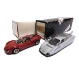 [WHITE METAL]. TWO 1/43 SCALE MODEL CARS comprising a Replicars No.104, 1967 Alfa Romeo T33/2
