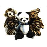 THREE CHARLIE BEARS COLLECTOR'S TEDDY BEARS comprising 'Ming', 45cm high; 'Shardul', 36cm high;