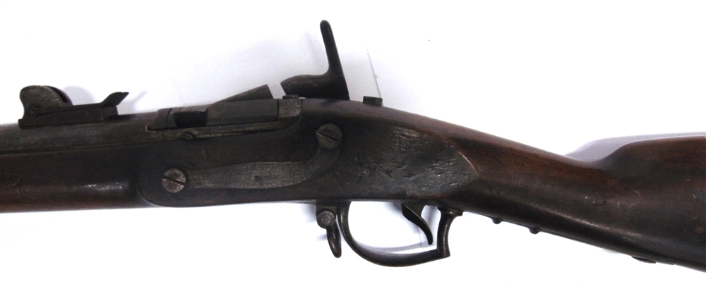 A DUTCH 1867 MODEL SNIDER PERCUSSION RIFLE by Stevens, the walnut stock with a steel lockplate - Image 3 of 5