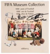 FIFA Museum Collection book signed by the England 1966 World Cup Final goalscorers Geoff Hurst &