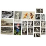 Tennis cigarette cards & postcards,