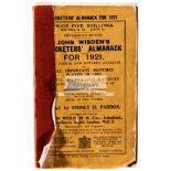 Nine 1920s John Wisden's Cricketers' Almanacks, for 1920 & 1921,