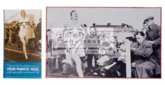 Roger Bannister signed Four-Minute Mile 50th Anniversary 50p Coin brochure,