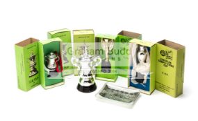 Five boxed Subbuteo Table Soccer football trophy replicas, all in original boxes,