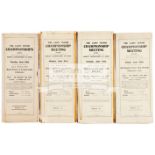 A group of four scarce programme for the All England Lawn Tennis Championships at Wimbledon in 1919,