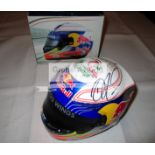 Daniel Ricciardo signed Red Bull Racing Tag Heur 1:2 scale replica F1 helmet,