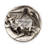 The rarer smaller-sized silvered-copper Tokyo 1964 Olympic Games participation medal as awarded to