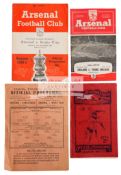 A collection of 20 Arsenal FC home programmes 1932 to 1965, the lot including Middlesbrough 1931-32,