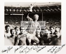 An England 1966 World Cup signed photograph, 10 by 12in.